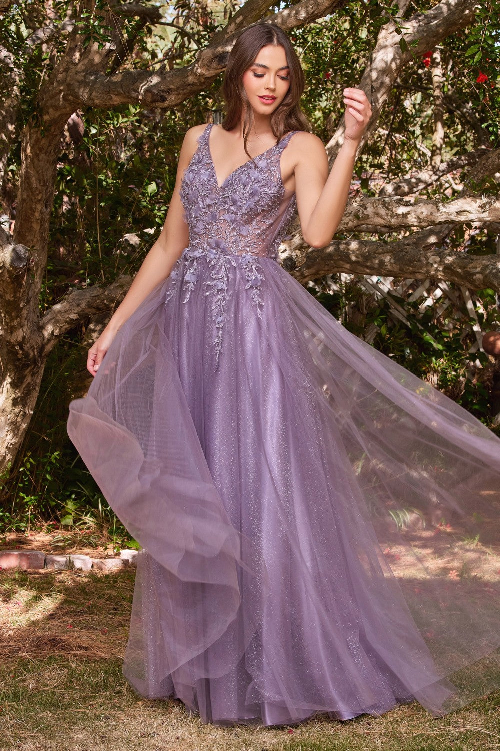 Memories Lace & Tulle Prom Dress C181ER-EnglishViolet